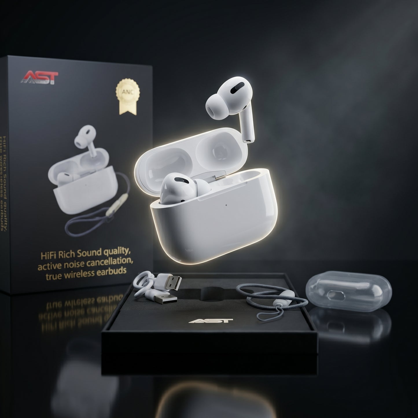 AST Buds ANC Wireless Earbuds | Noise Cancelling, Gaming Mode, Dual Mic | 1 Year Warranty